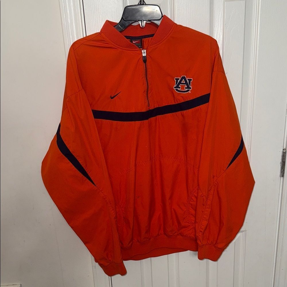 Nike Men's Orange and Navy Windbreaker